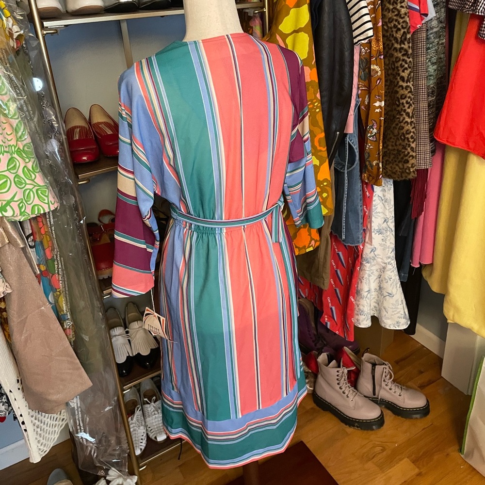 Deadstock Striped Vintage Dress - Size Small - Picture 6 of 9